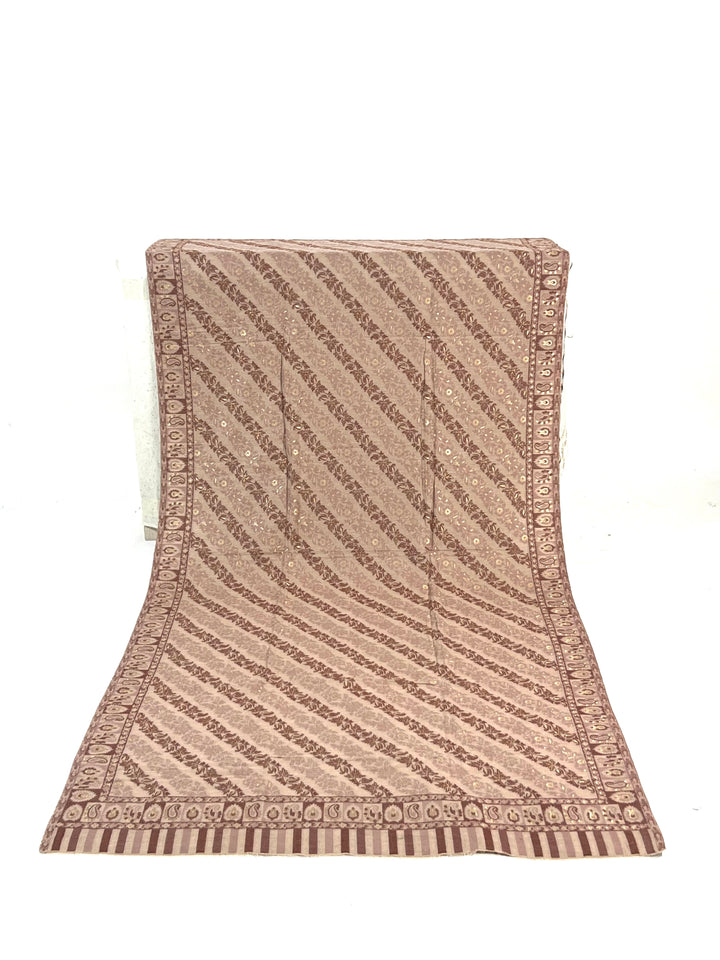 Premium Quality Half Brown Woven Pashmina Cashmere Shawl