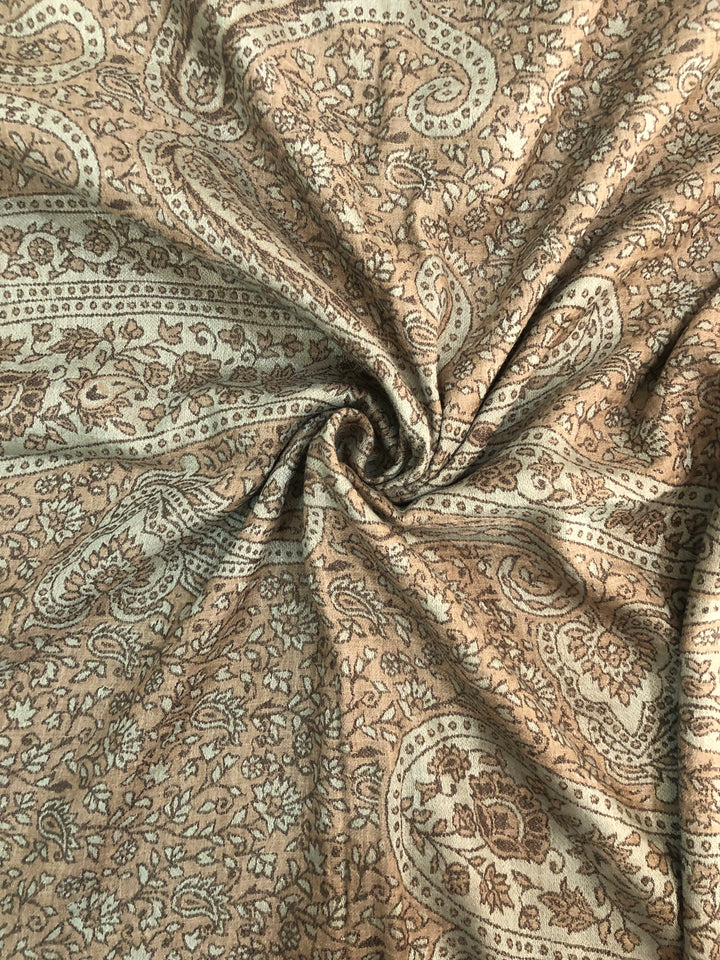 Premium Quality Beige Woven Pashmina Cashmere shawl
