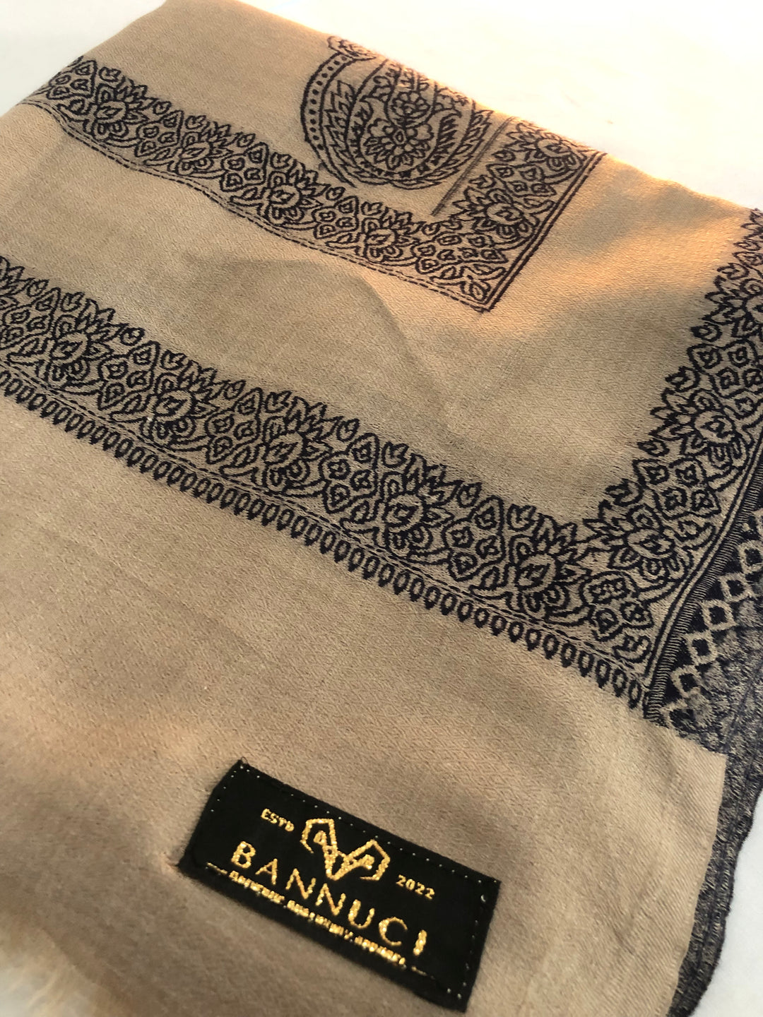 Premium Quality Brown Pattern Pashmina Cashmere Shawl