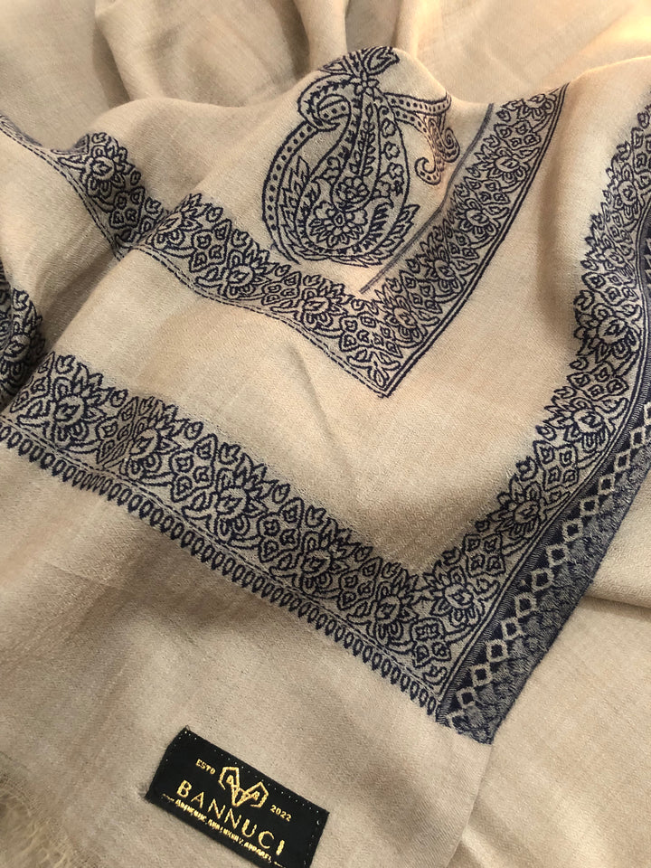 Premium Quality Brown Pattern Pashmina Cashmere Shawl