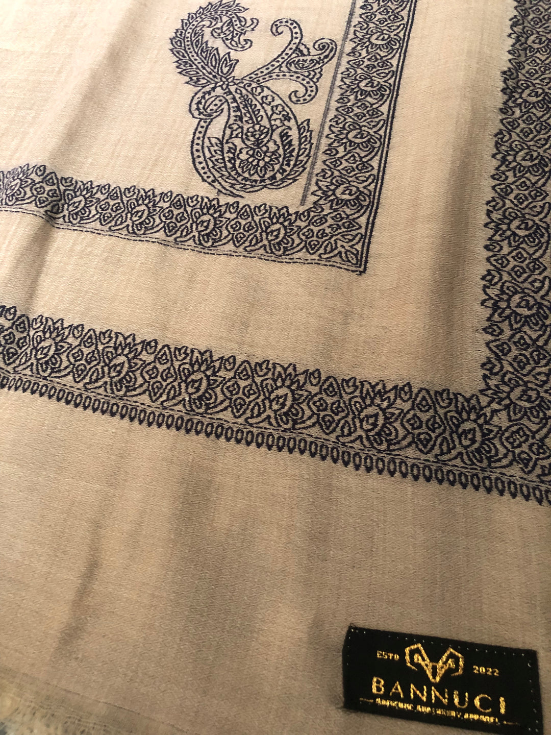 Premium Quality Brown Pattern Pashmina Cashmere Shawl