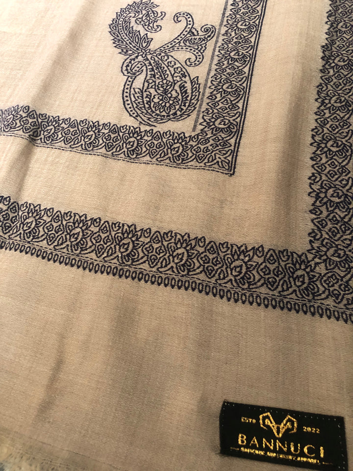 Premium Quality Brown Pattern Pashmina Cashmere Shawl