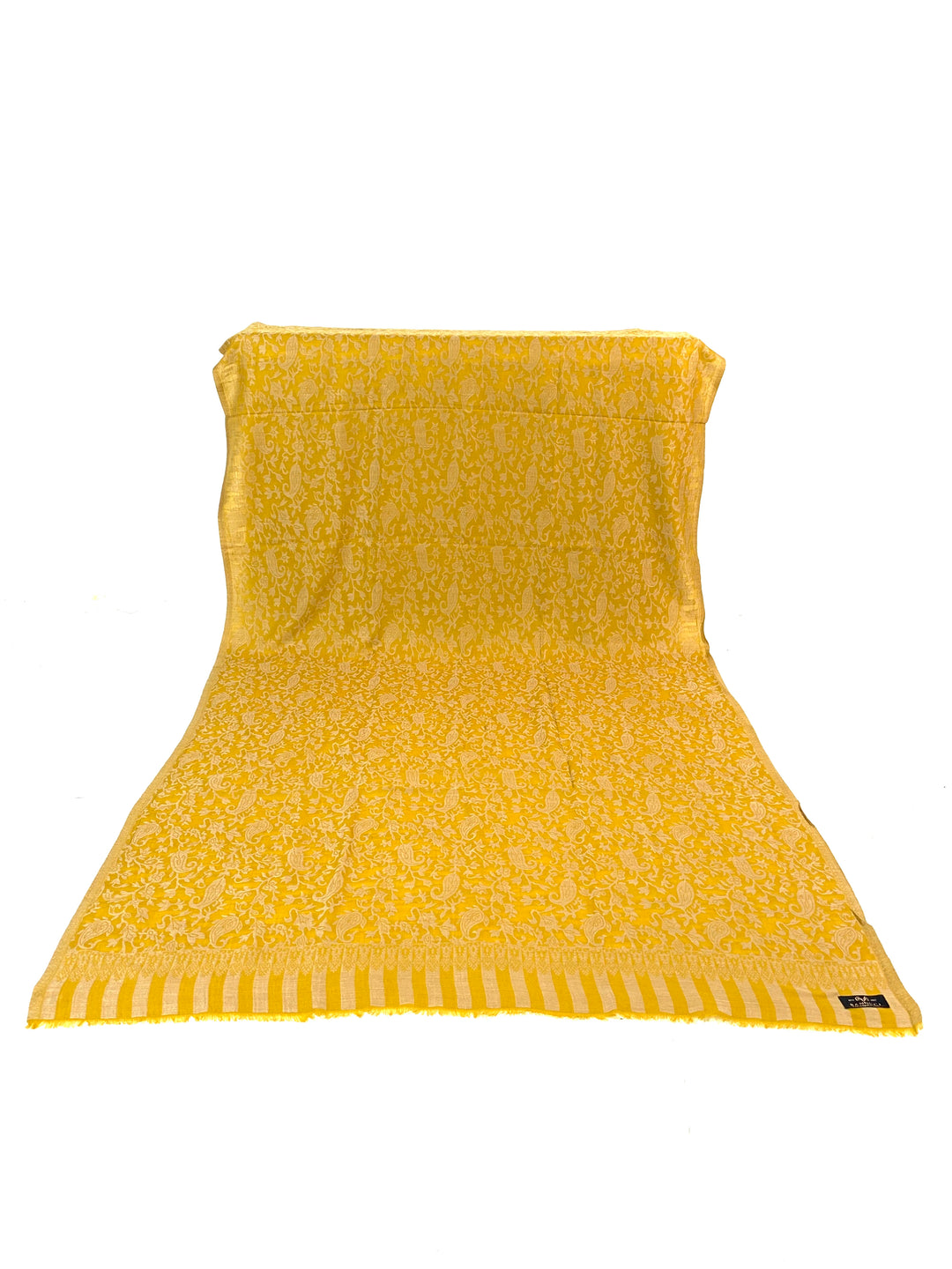 Premium Quality yellow Woven Pashmina Cashmere Shawl