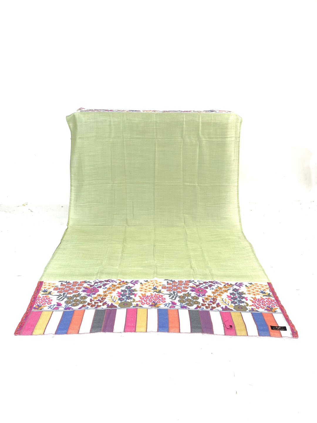 Premium Quality perrot green multi color Woven Pashmina Cashmere Shawl