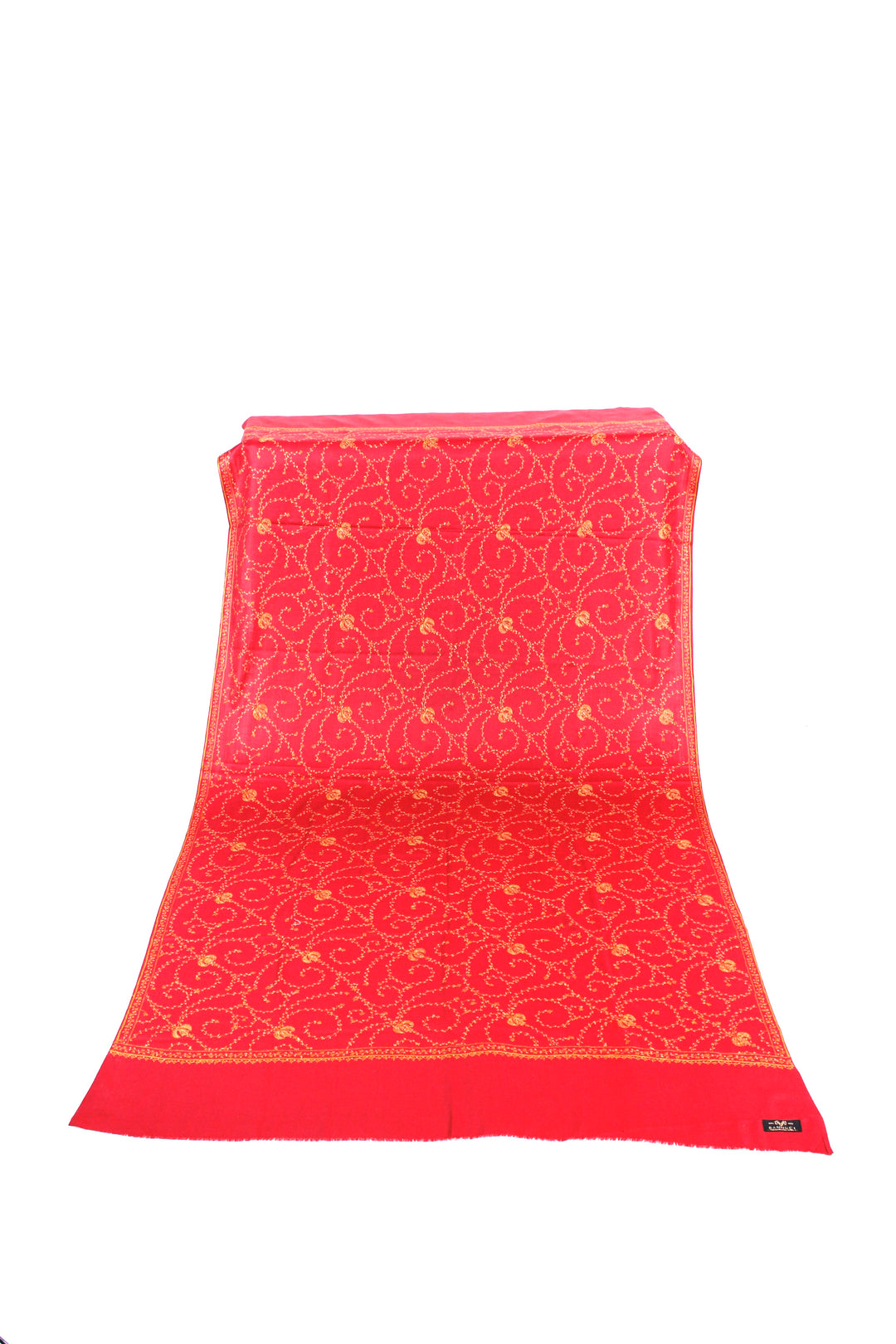 Premium Quality Red Embroidered Pashmina Cashmere Shawl