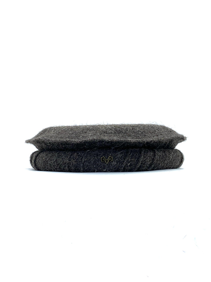 Luxury Hand Made Pure Woolen Dark Gray Chitrali Pakol Cap