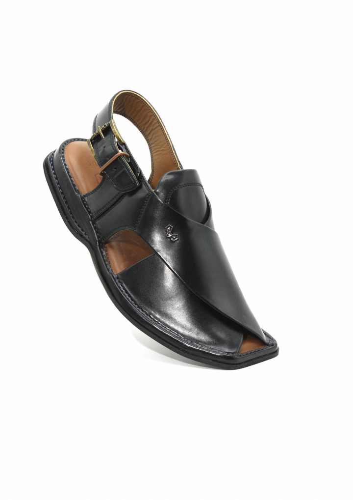 Luxury Black Coloured Peshawari Chappal