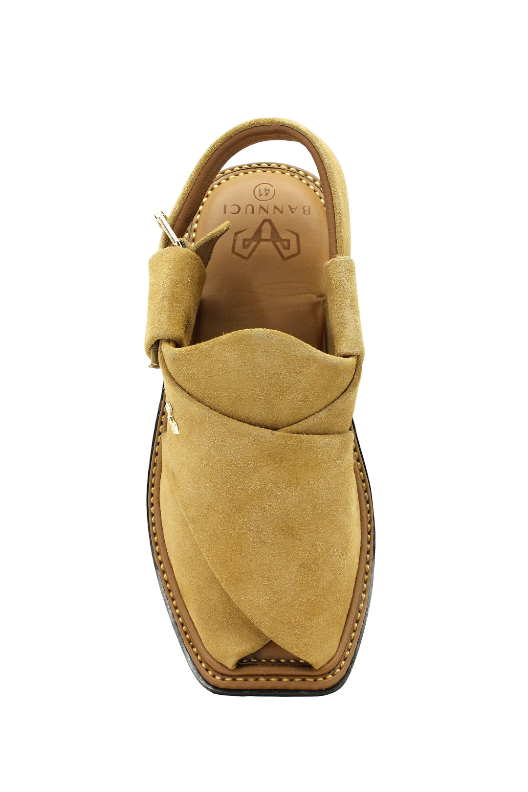 Luxury Beige Peshawari Suede Chappal