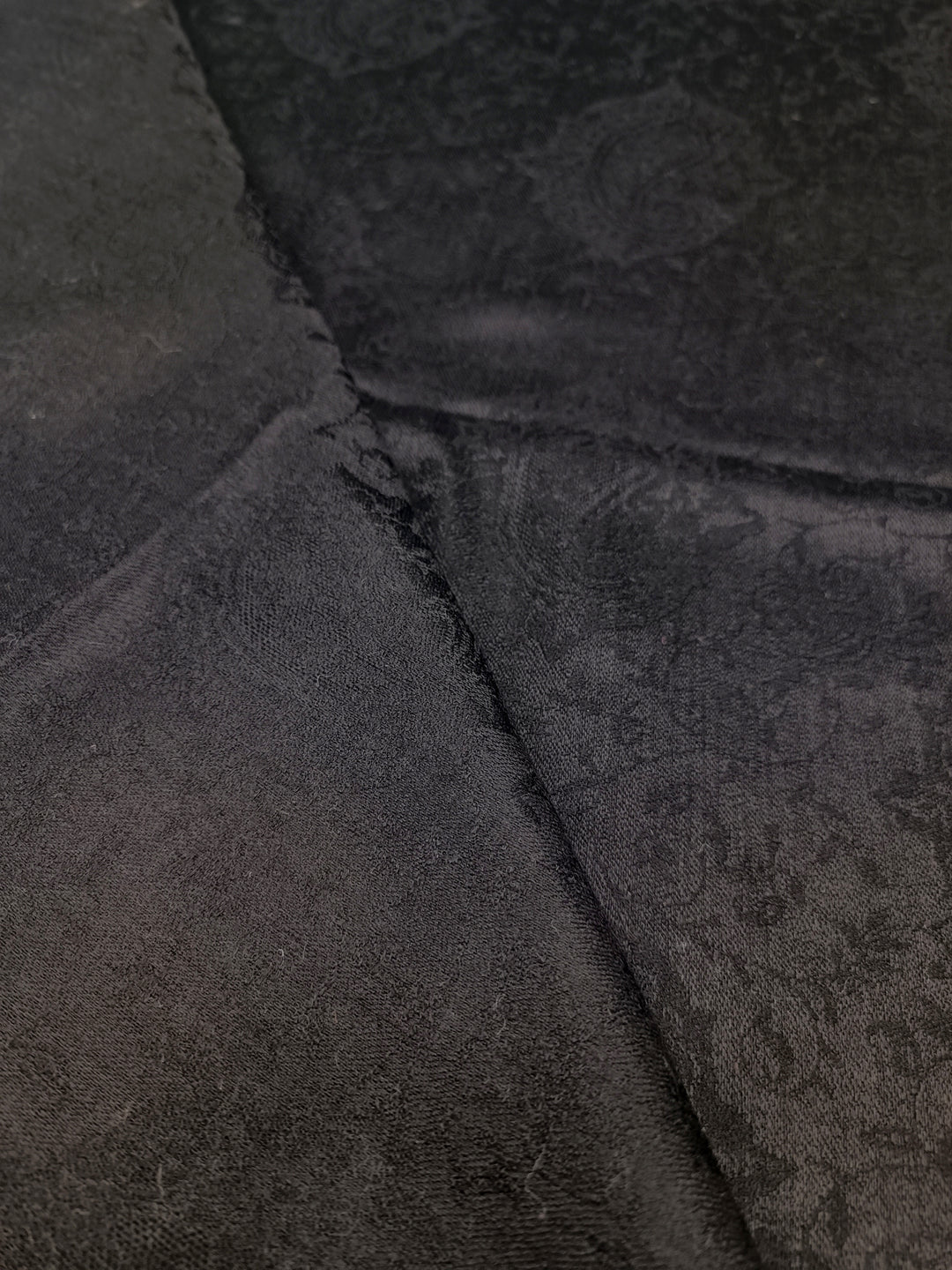 Premium Quality Black Gray Woven Pashmina  Cashmere Stole 2