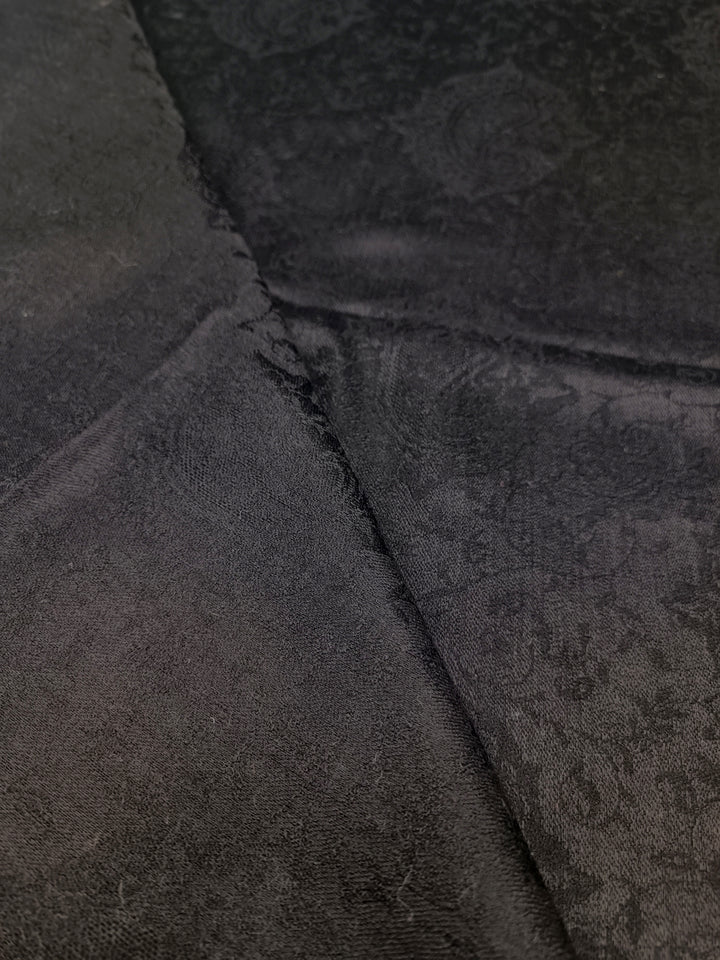 Premium Quality Black Gray Woven Pashmina  Cashmere Stole 2
