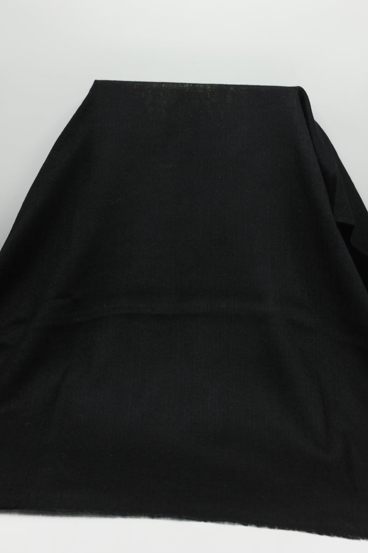 Premium Quality Black Plain Pashmina Cashmere Shawl