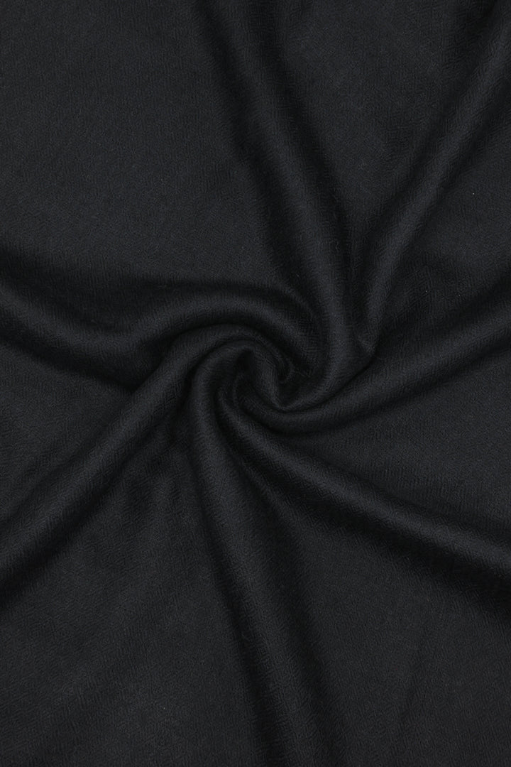 Premium Quality Black Plain Pashmina Cashmere Shawl