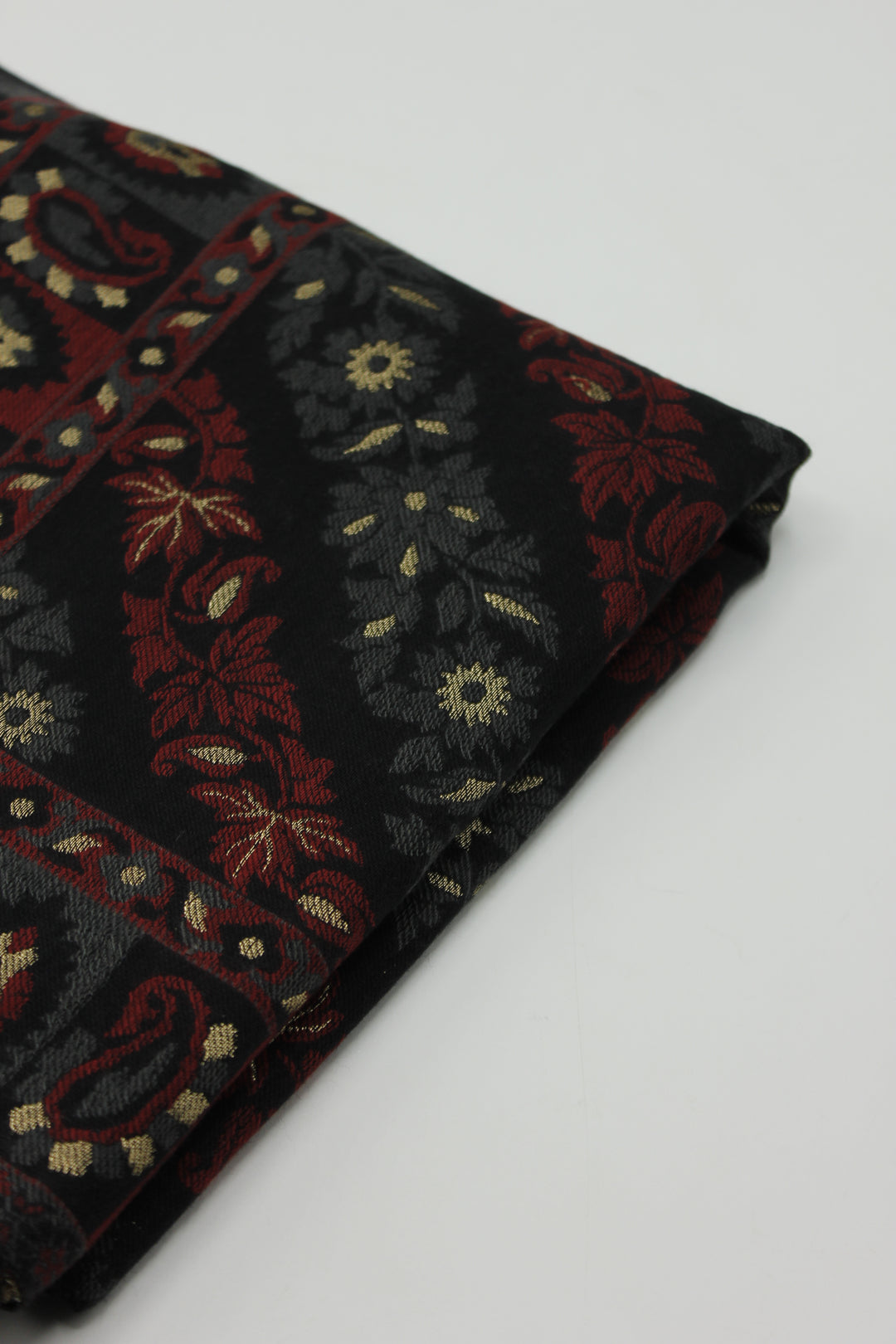 Premium Quality Black Red Multi Color Woven Pashmina Cashmere Shawl