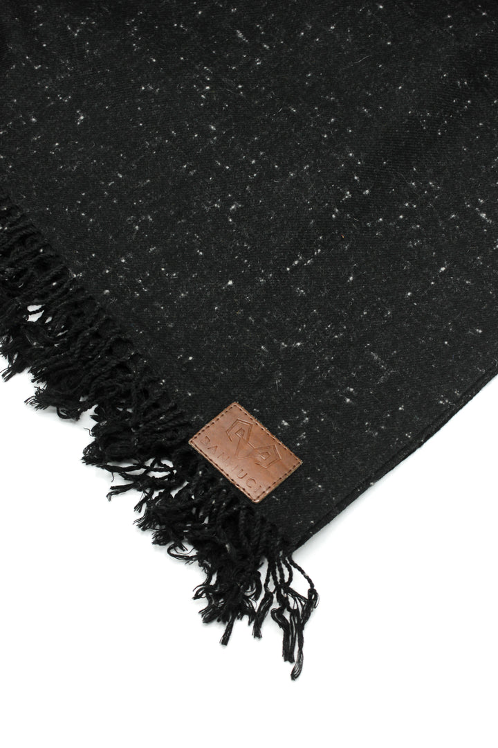 Premium Quality Black White Dotted Woolen Blend Shawl