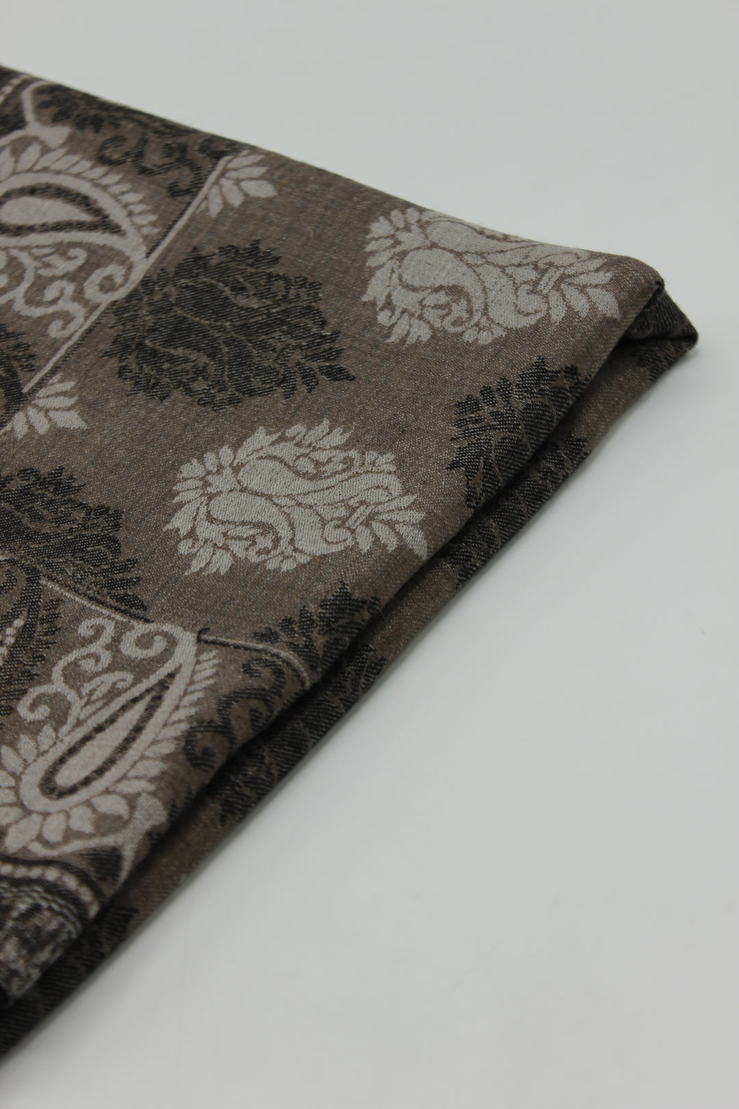 Premium Quality Brown Woven Pashmina Cashmere Shawl 2