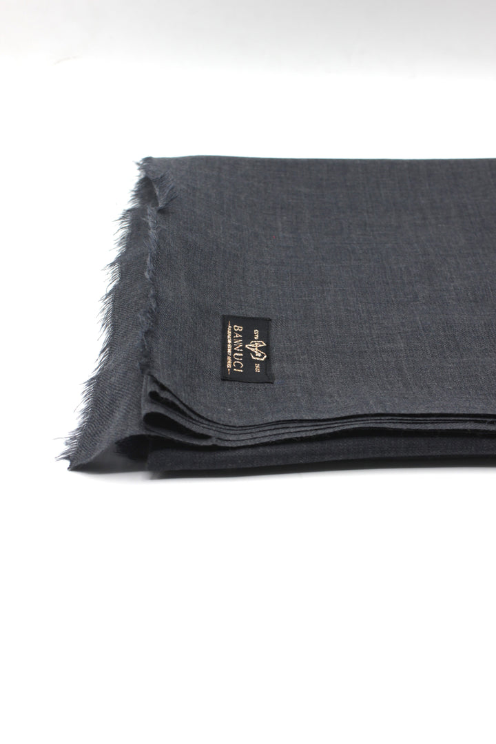 Premium Quality Dark Gray Plain Pashmina Cashmere Shawl