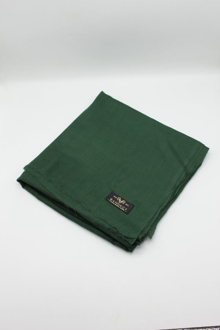 Premium Quality Dark Green Plain Pashmina Cashmere Shawl