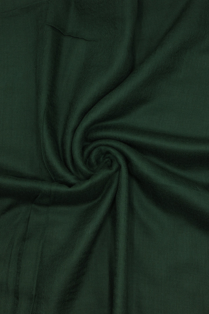 Premium Quality Dark Green Plain Pashmina Cashmere Shawl