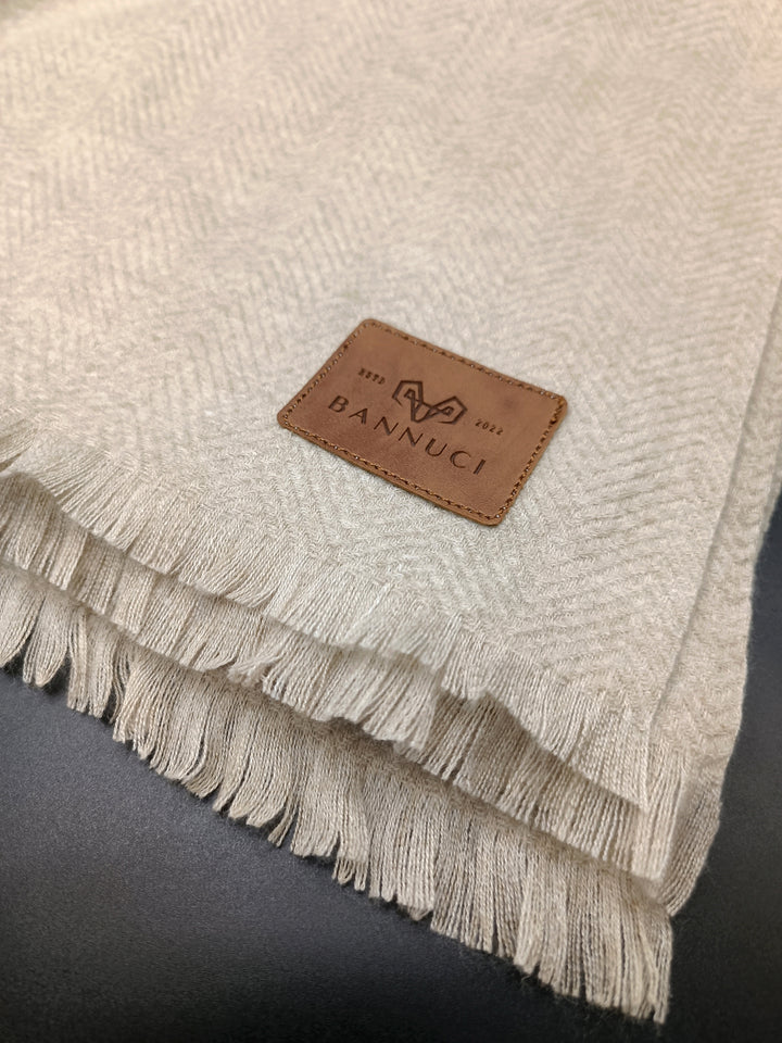 Premium Quality Extremely Soft Beige Color Pashmina Cashmere Shawl for Men