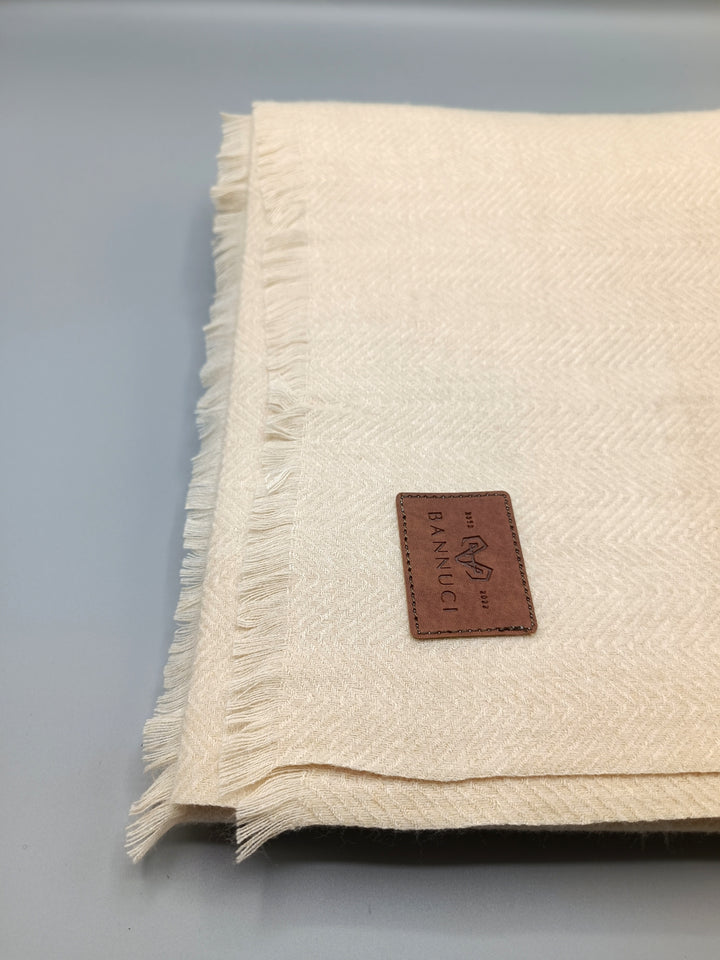 Premium Quality Extremely Soft Light Beige Color Pashmina Cashmere Shawl