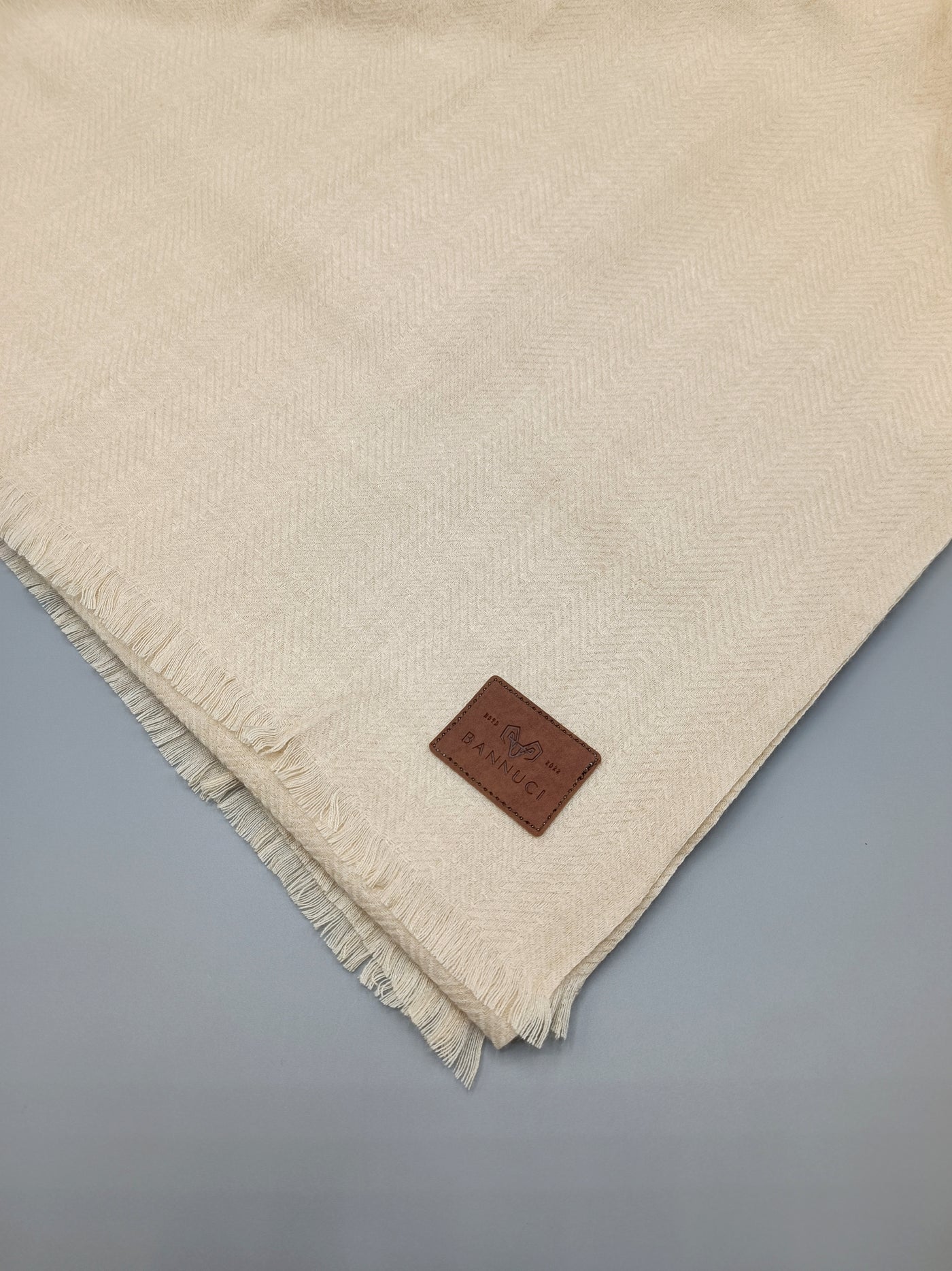 Premium Quality Extremely Soft Light Beige Color Pashmina Cashmere Shawl for Men
