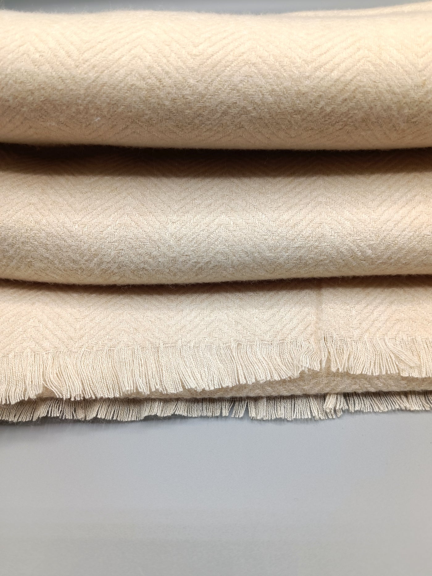 Premium Quality Extremely Soft Light Beige Color Pashmina Cashmere Shawl for Men