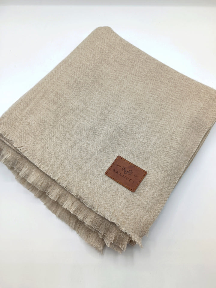 Premium Quality Extremely Soft Light Brown Color Pashmina Cashmere Shawl for Men