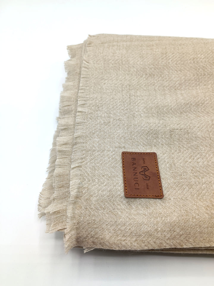 Premium Quality Extremely Soft Light Brown Color Pashmina Cashmere Shawl