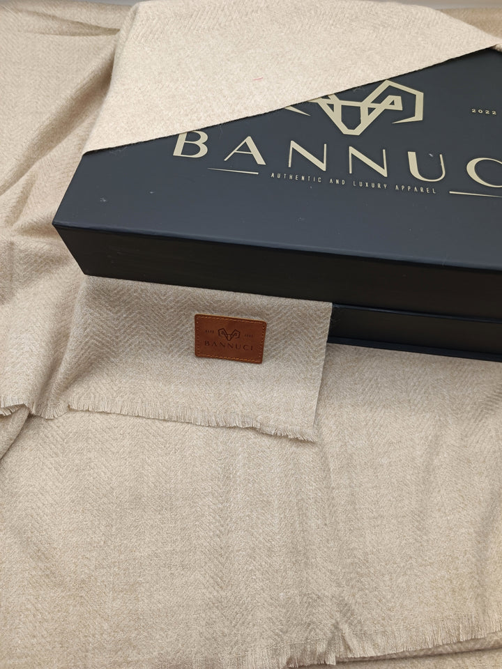 Premium Quality Extremely Soft Light Brown Color Pashmina Cashmere Shawl