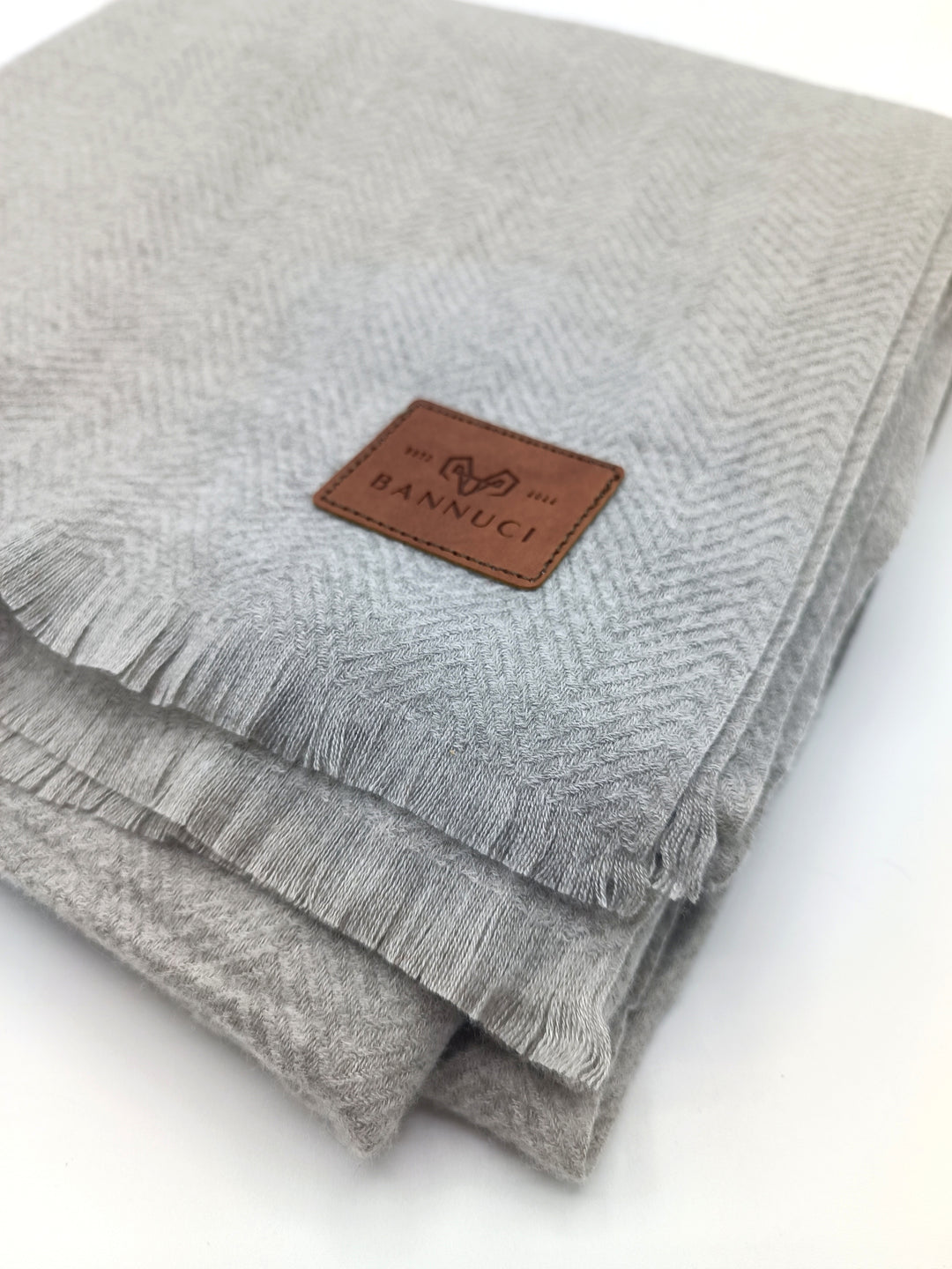 Premium Quality Extremely Soft Light Gray Pashmina Cashmere Shawl for Men