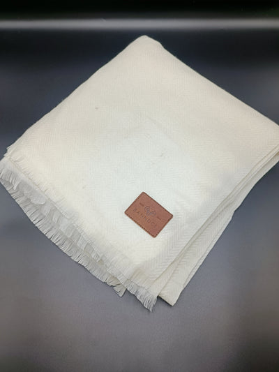 Premium Quality Extremely Soft Off White Pashmina Cashmere Shawl for Men