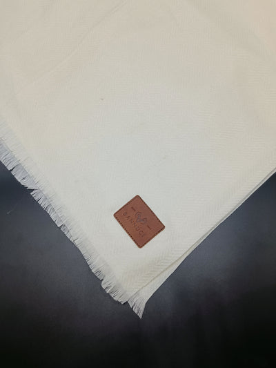 Premium Quality Extremely Soft Off White Pashmina Cashmere Shawl for Men