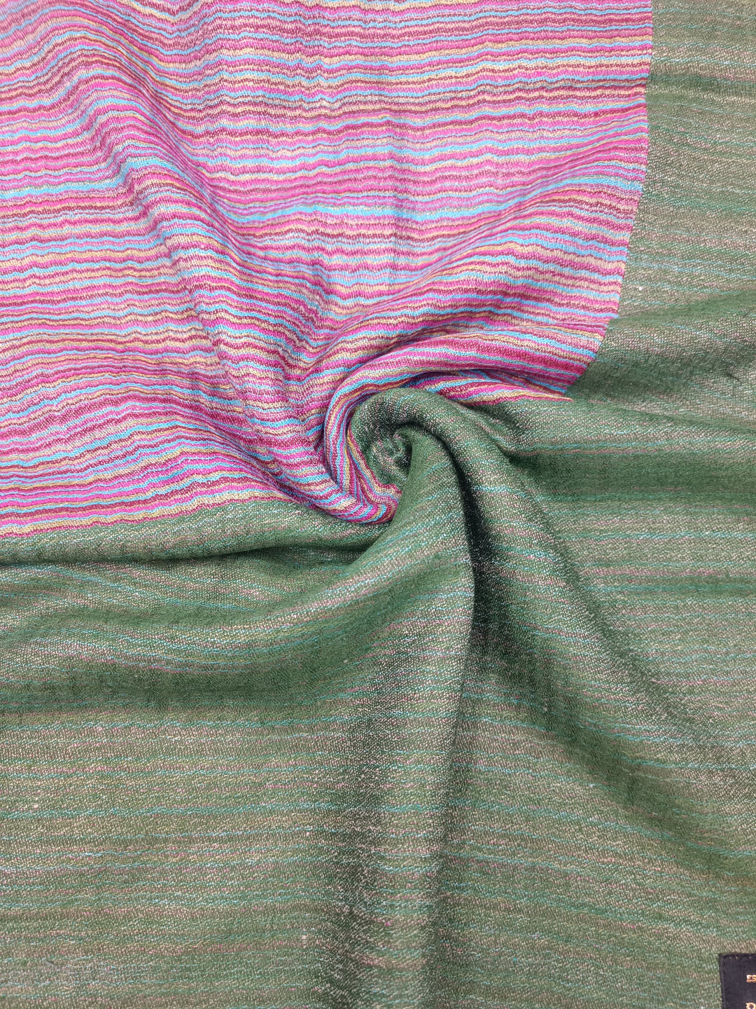 Premium Quality Green and Pink Pashmina Cashmere Shawl