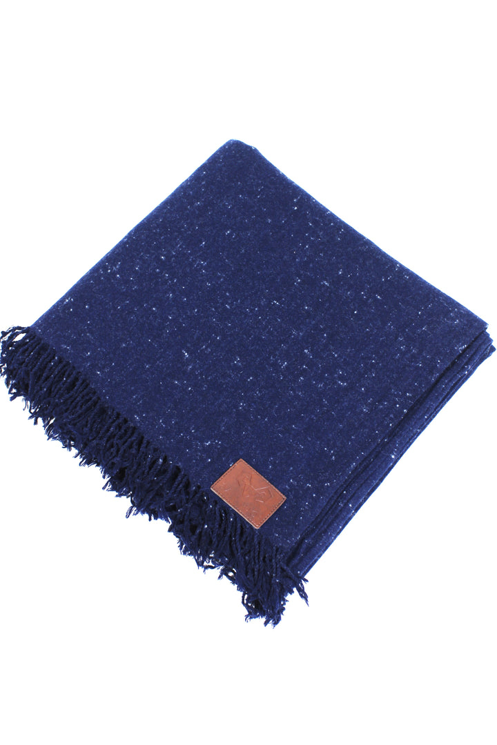 Premium Quality Navy Blue Woolen Blend Shawl