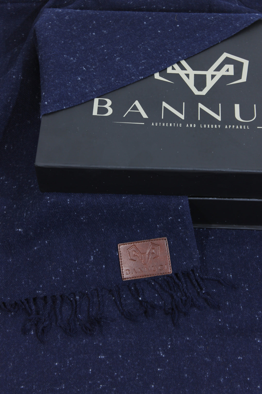 Premium Quality Navy Blue Woolen Blend Shawl