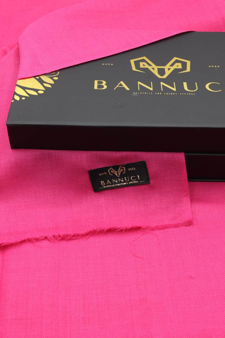 Premium Quality Pink Plain Pashmina Cashmere Shawl