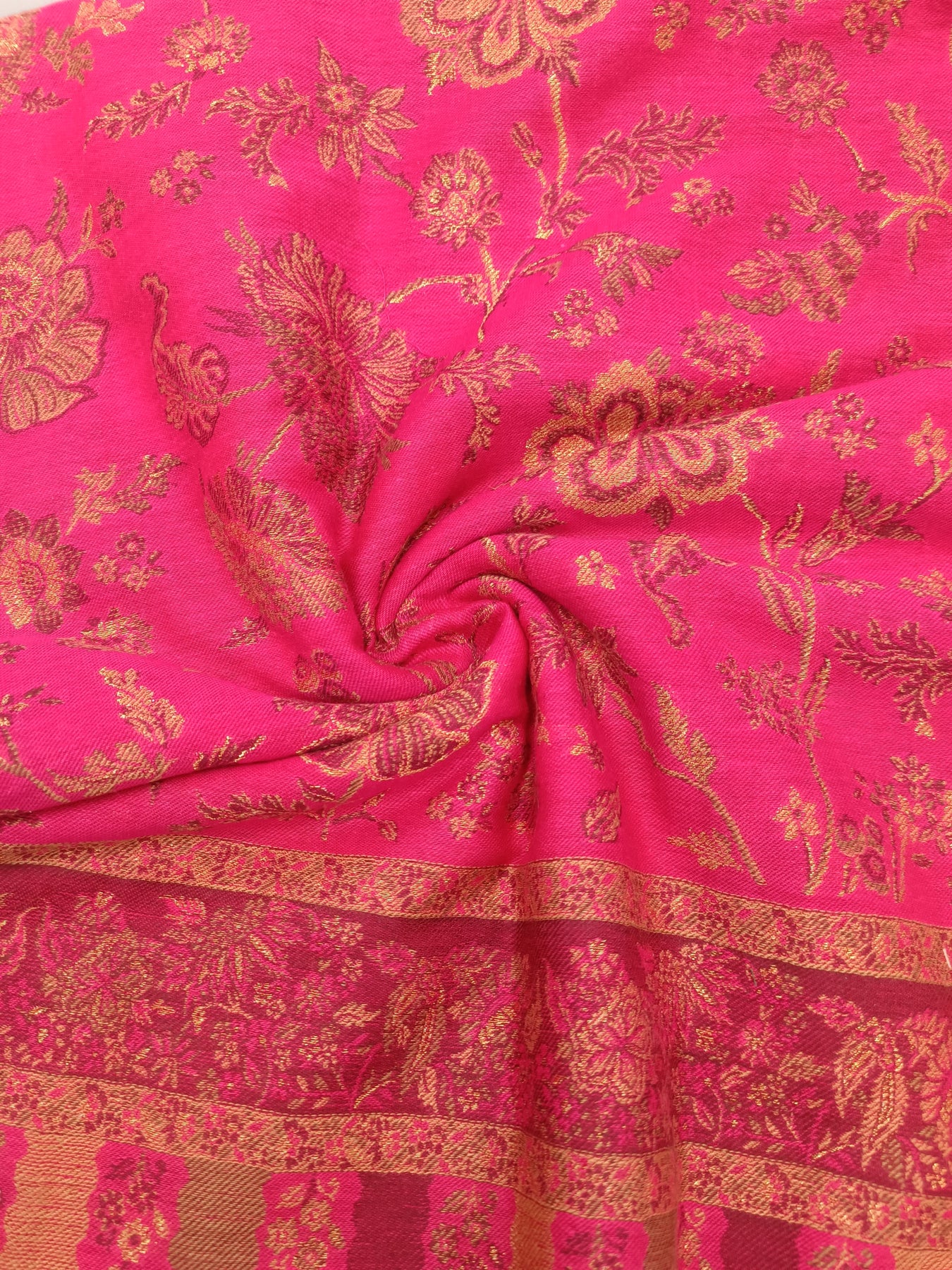 Premium Quality Pink Woven Pashmina Cashmere Shawl – Bannuci