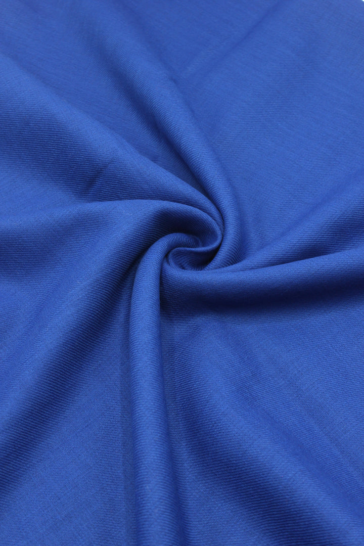 Premium Quality Royal Blue Plain Pashmina Cashmere Shawl