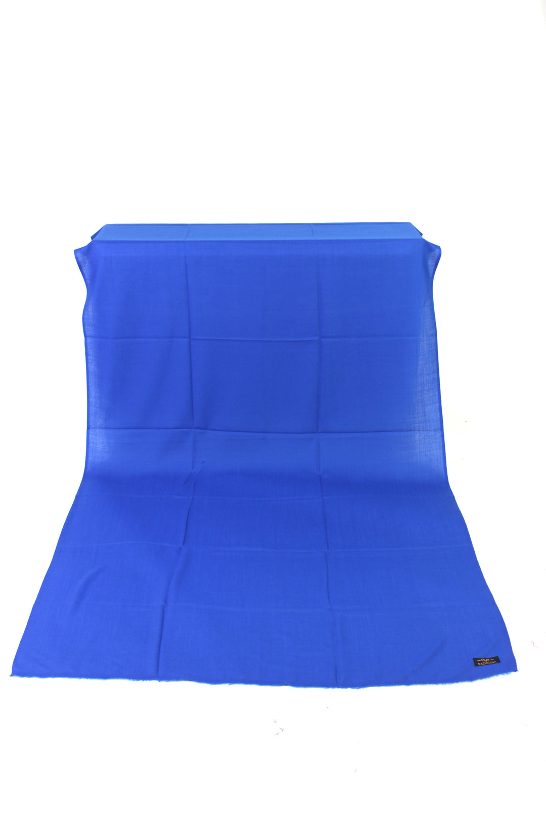 Premium Quality Royal Blue Plain Pashmina Cashmere Shawl