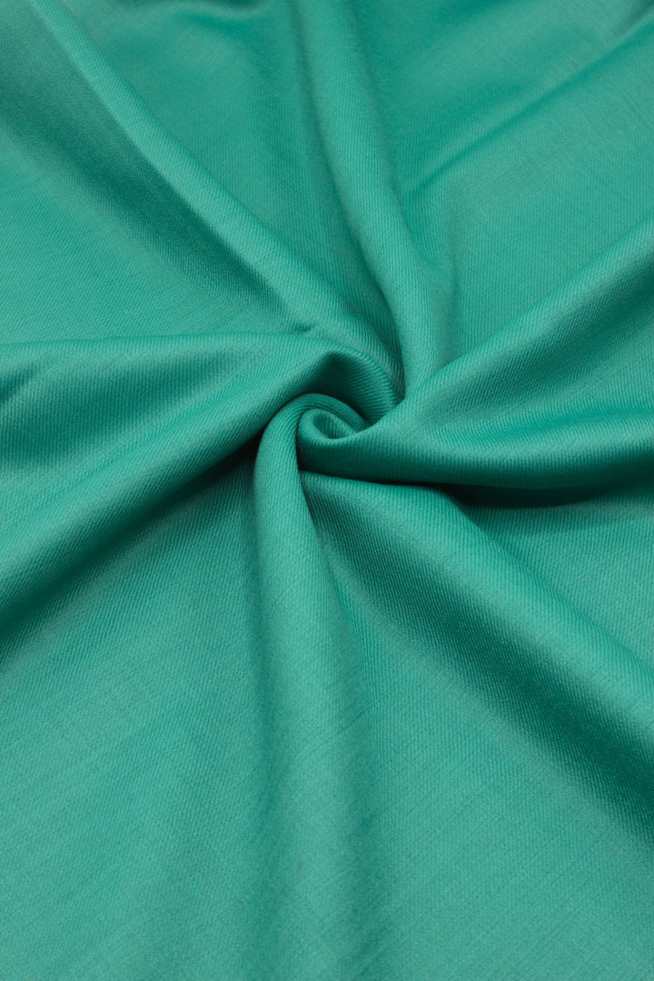 Premium Quality Teal Green Plain Pashmina Cashmere Shawl