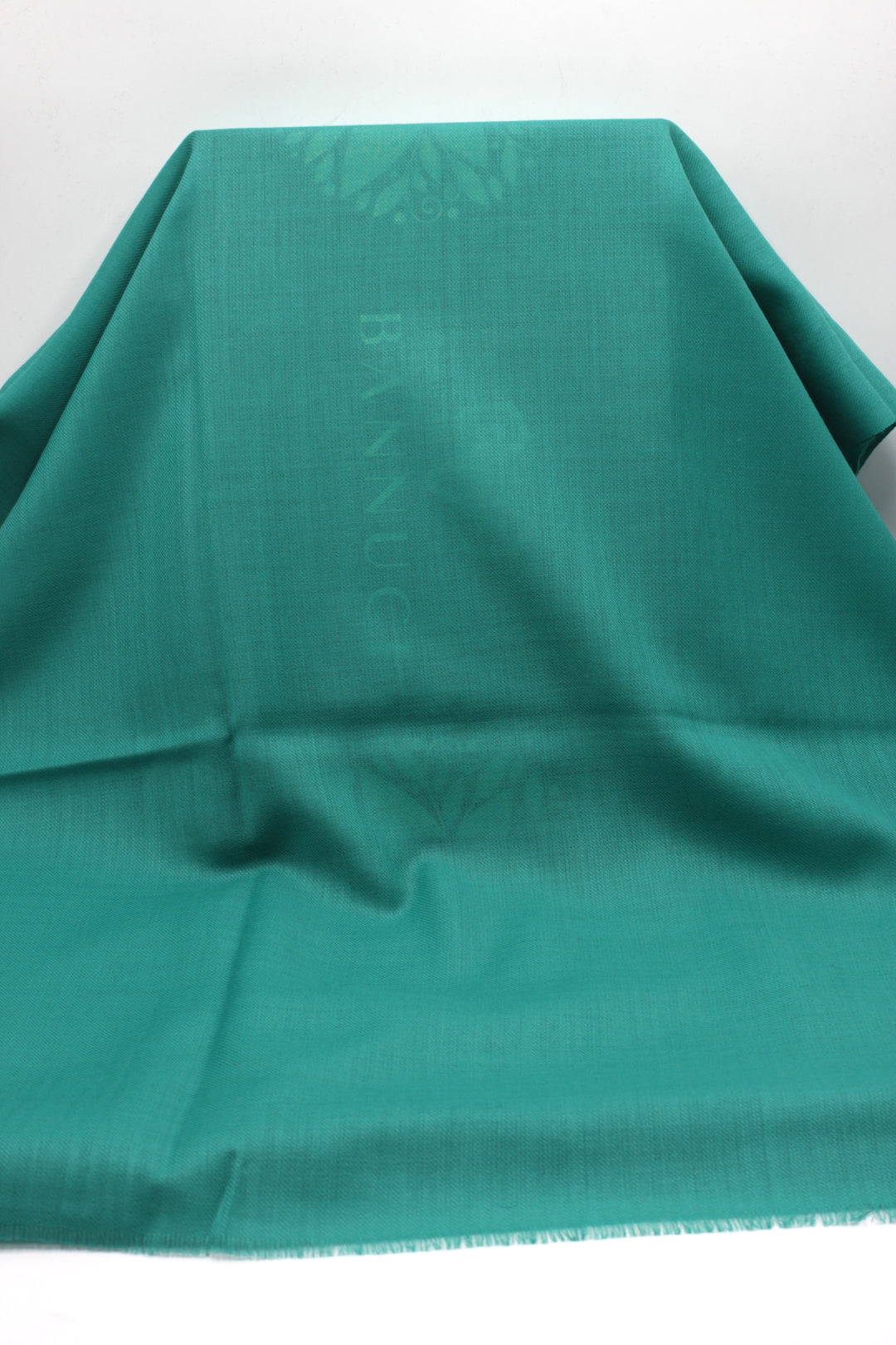 Premium Quality Teal Green Plain Pashmina Cashmere Shawl