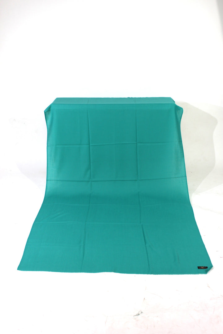 Premium Quality Teal Green Plain Pashmina Cashmere Shawl