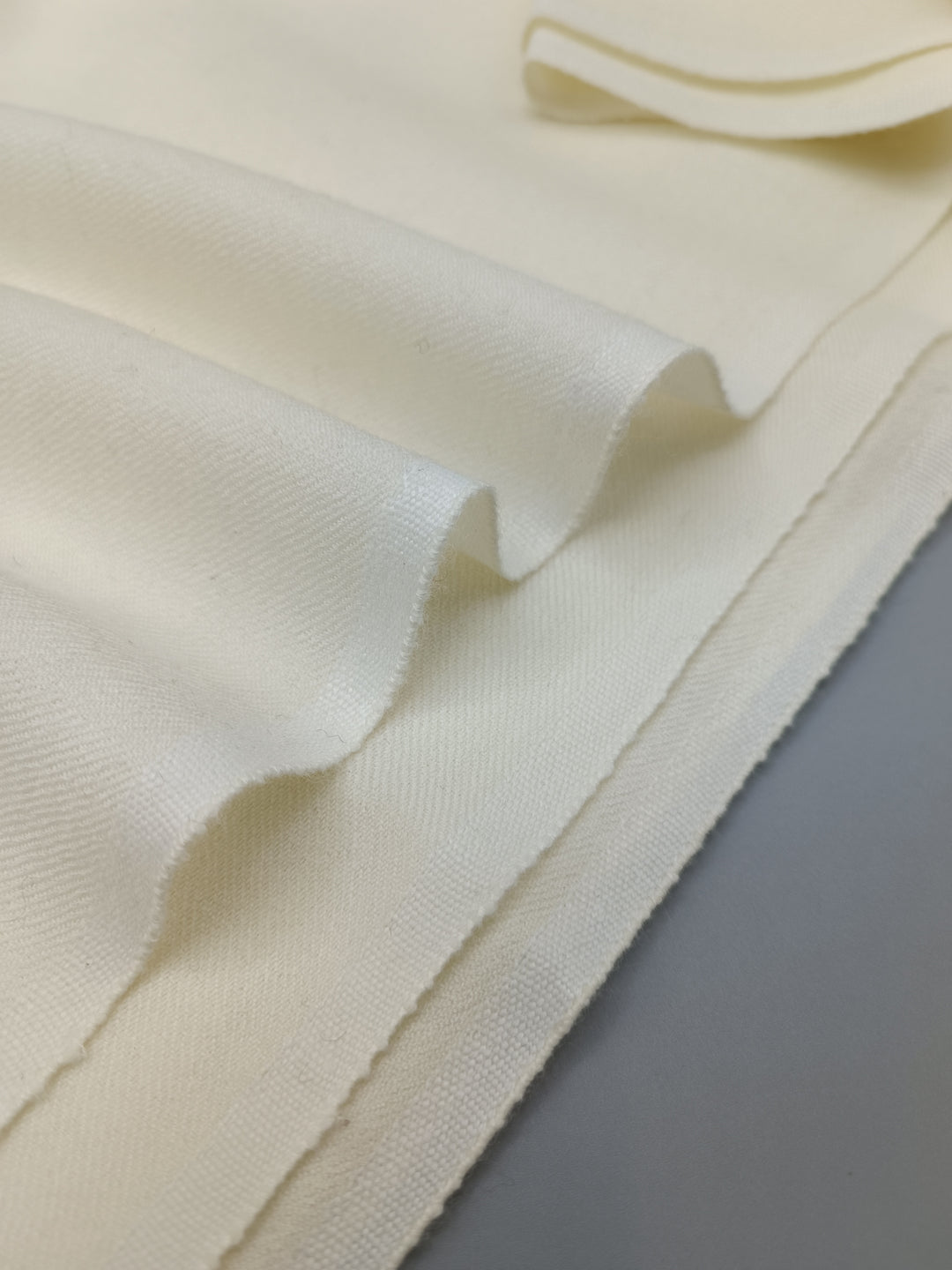 Premium Quality White Border Off White Pure Woolen Shawl
