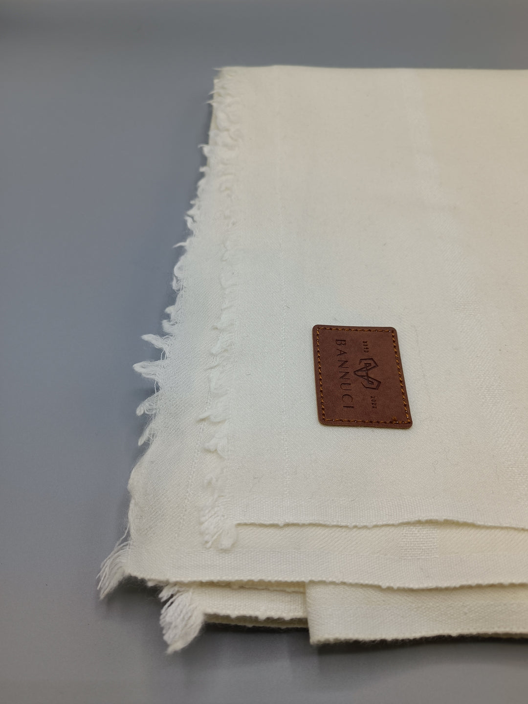 Premium Quality White Border Off White Pure Woolen Shawl