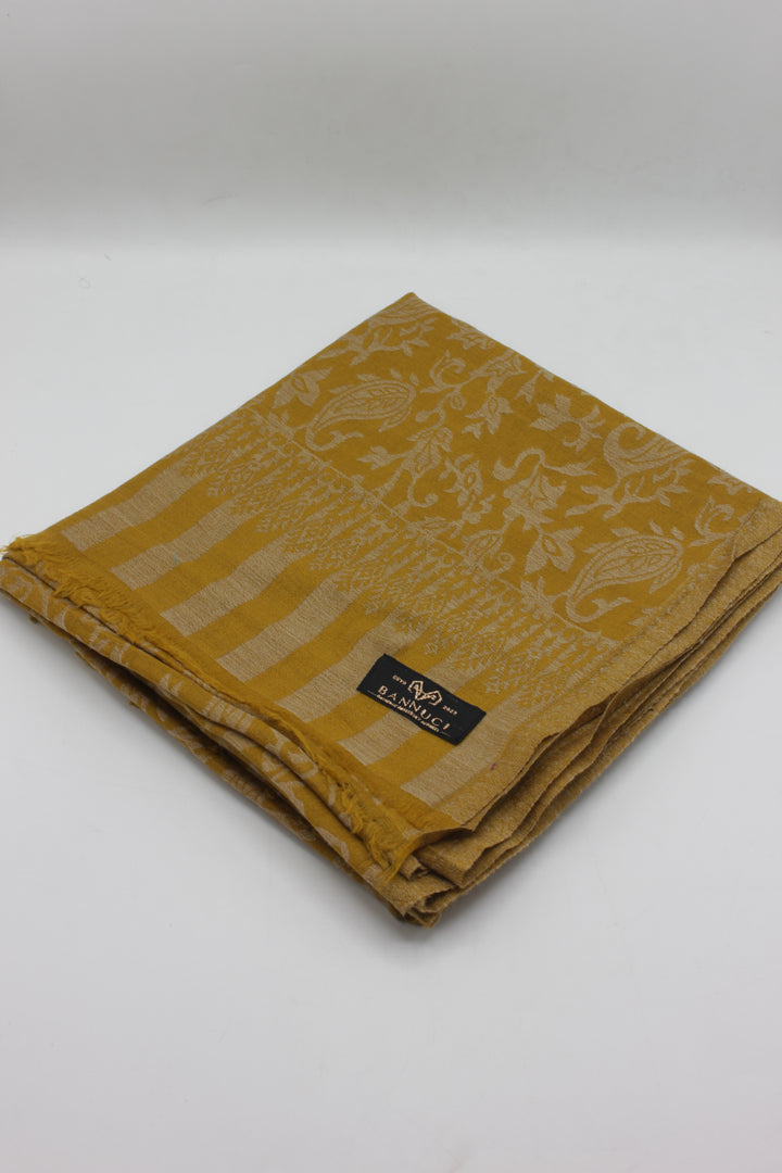 Premium Quality yellow Woven Pashmina Cashmere Shawl