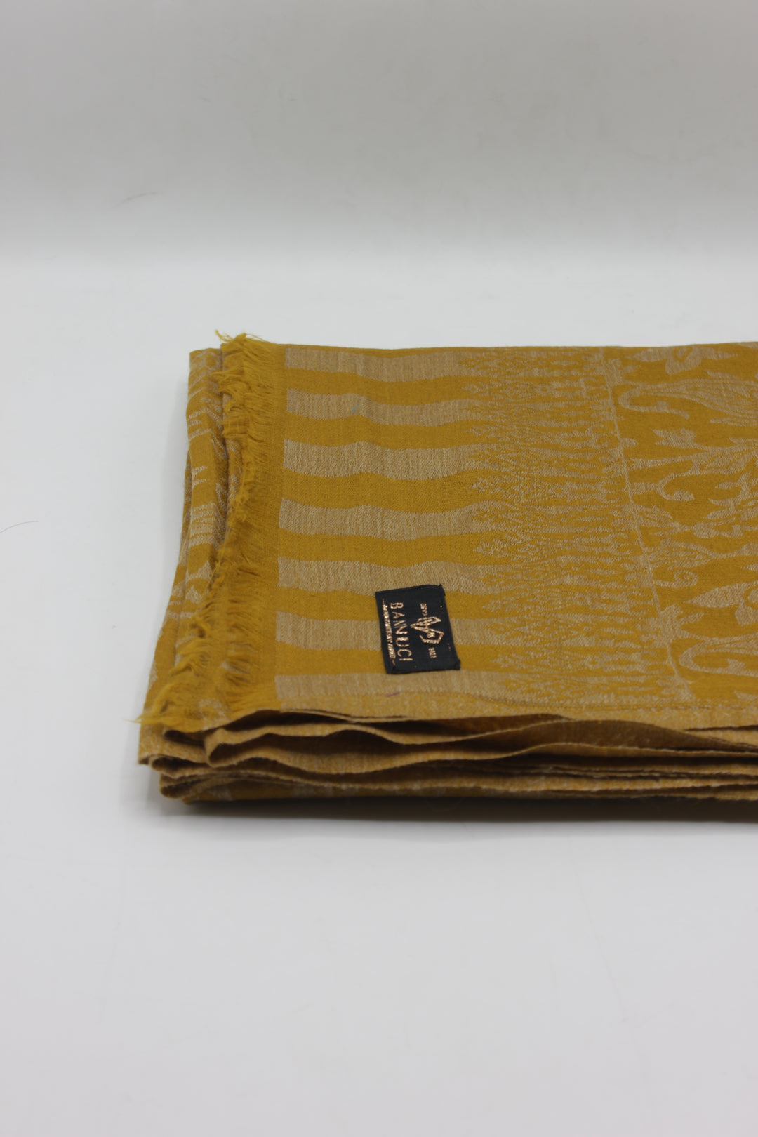 Premium Quality yellow Woven Pashmina Cashmere Shawl