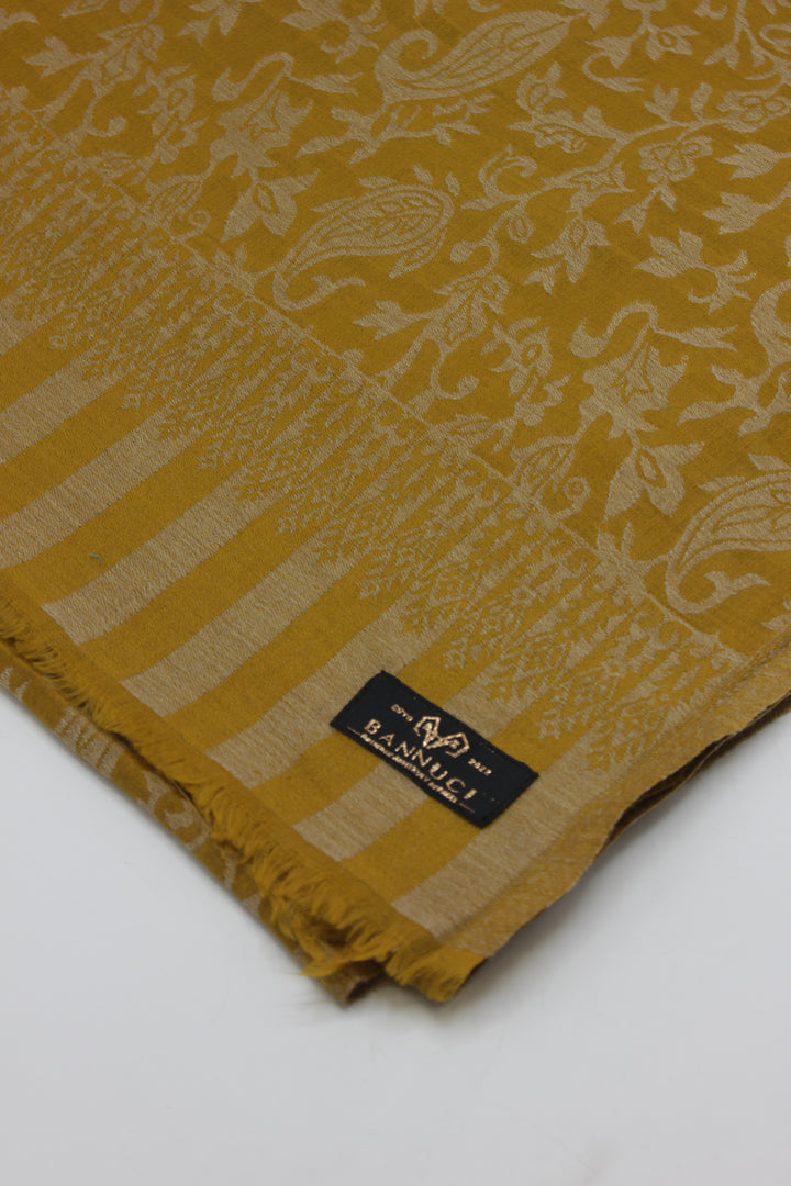 Premium Quality yellow Woven Pashmina Cashmere Shawl