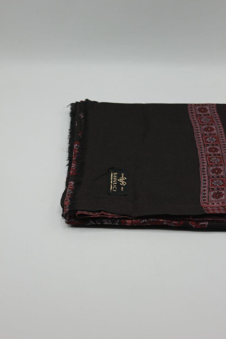 Premium Quality Brown Multi Color Woven Pashmina Cashmere Shawl