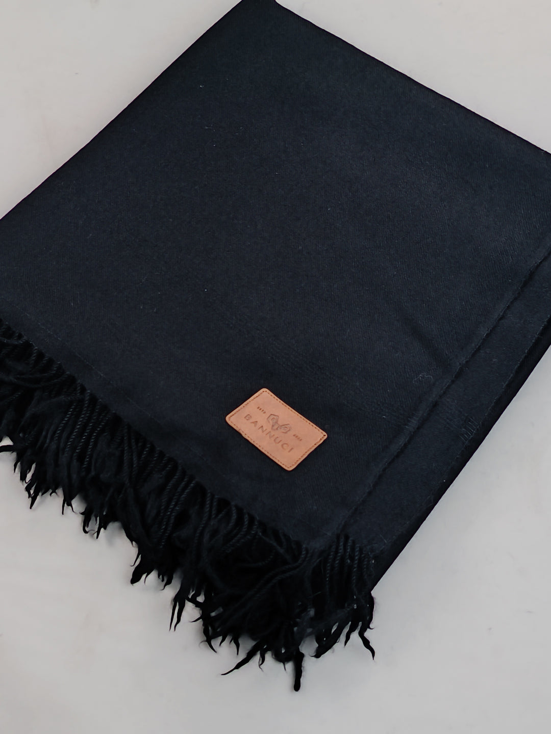 Premium Quality Plain Black Pure Woolen Shawl