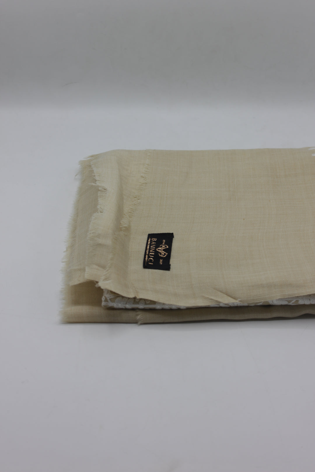 premium quality beige white embroidered pashmina cashmere shawl